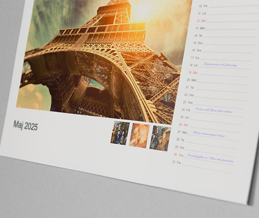 Fotokalender Anteckna A3 | Dina Bilder