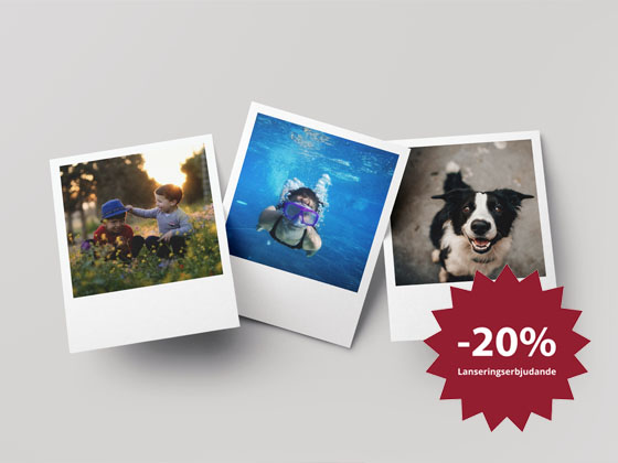 Tre retrokort med bilder på barn och en hund, uppradade mot grå bakgrund.